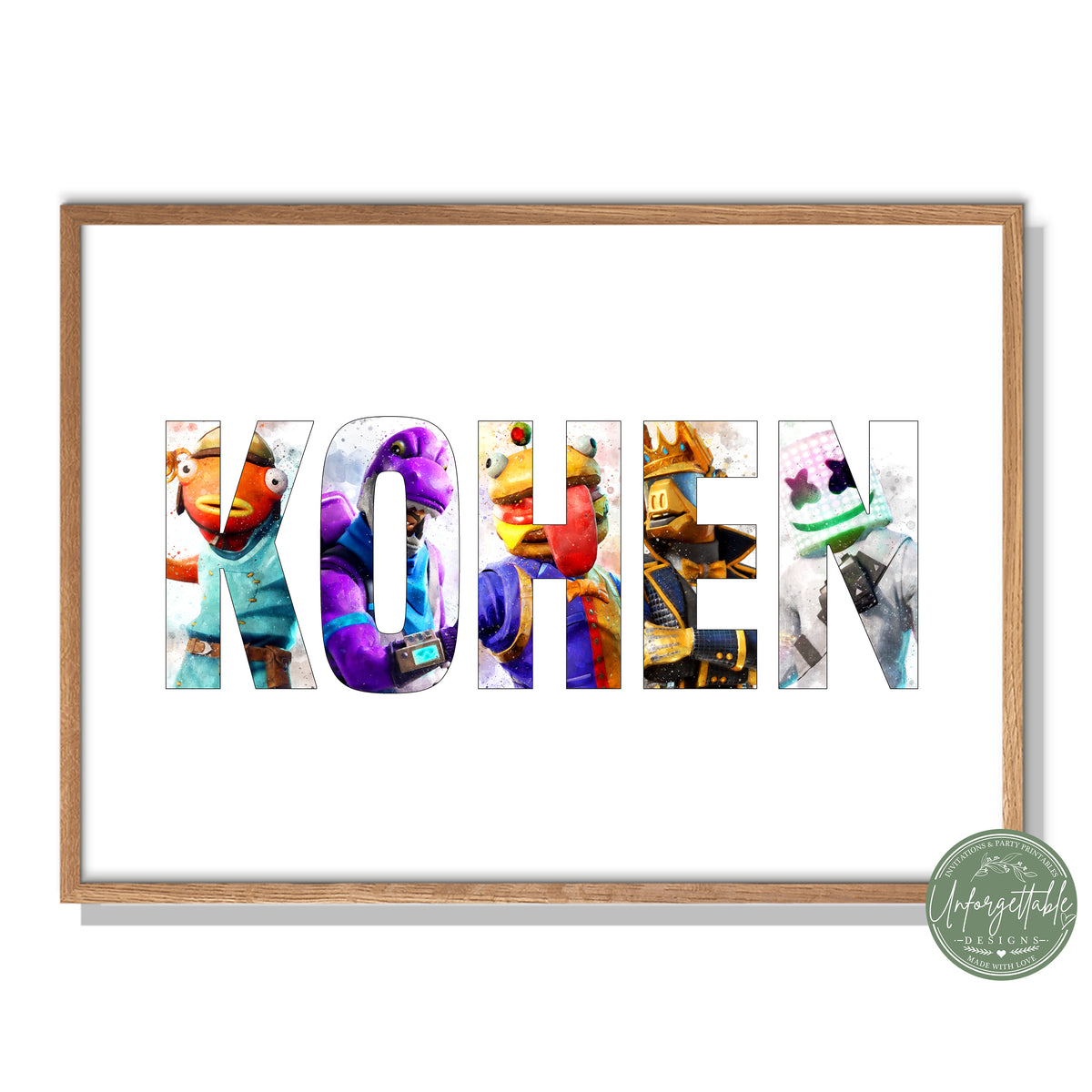 Fornite - Personalised Kids Name Print