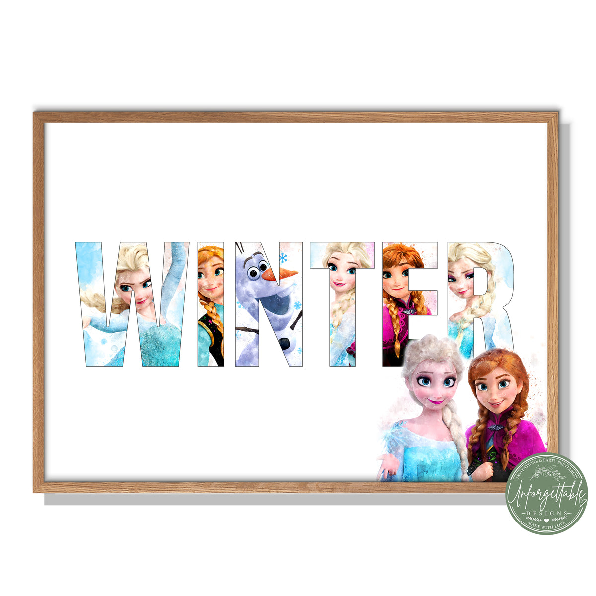 Frozen - Personalised Kids Name Print