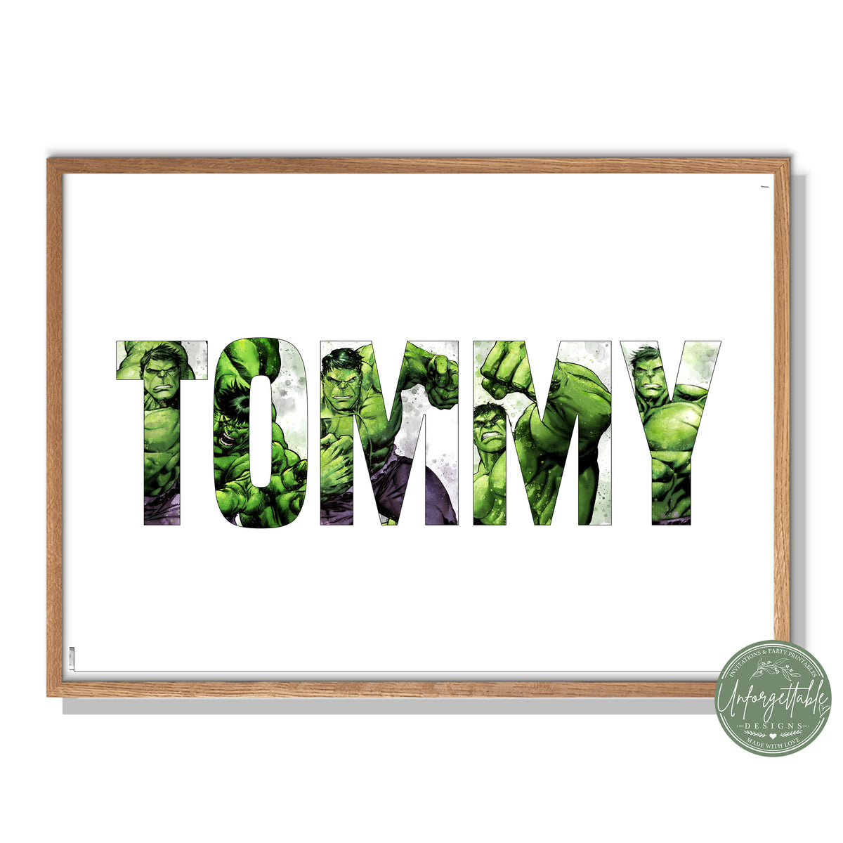 Hulk - Personalised Kids Name Print