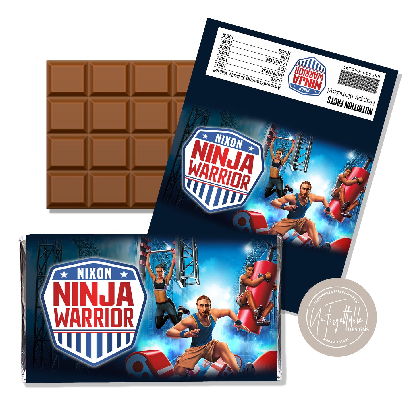 NINJA WARRIOR - CHOCOLATE WRAPPER