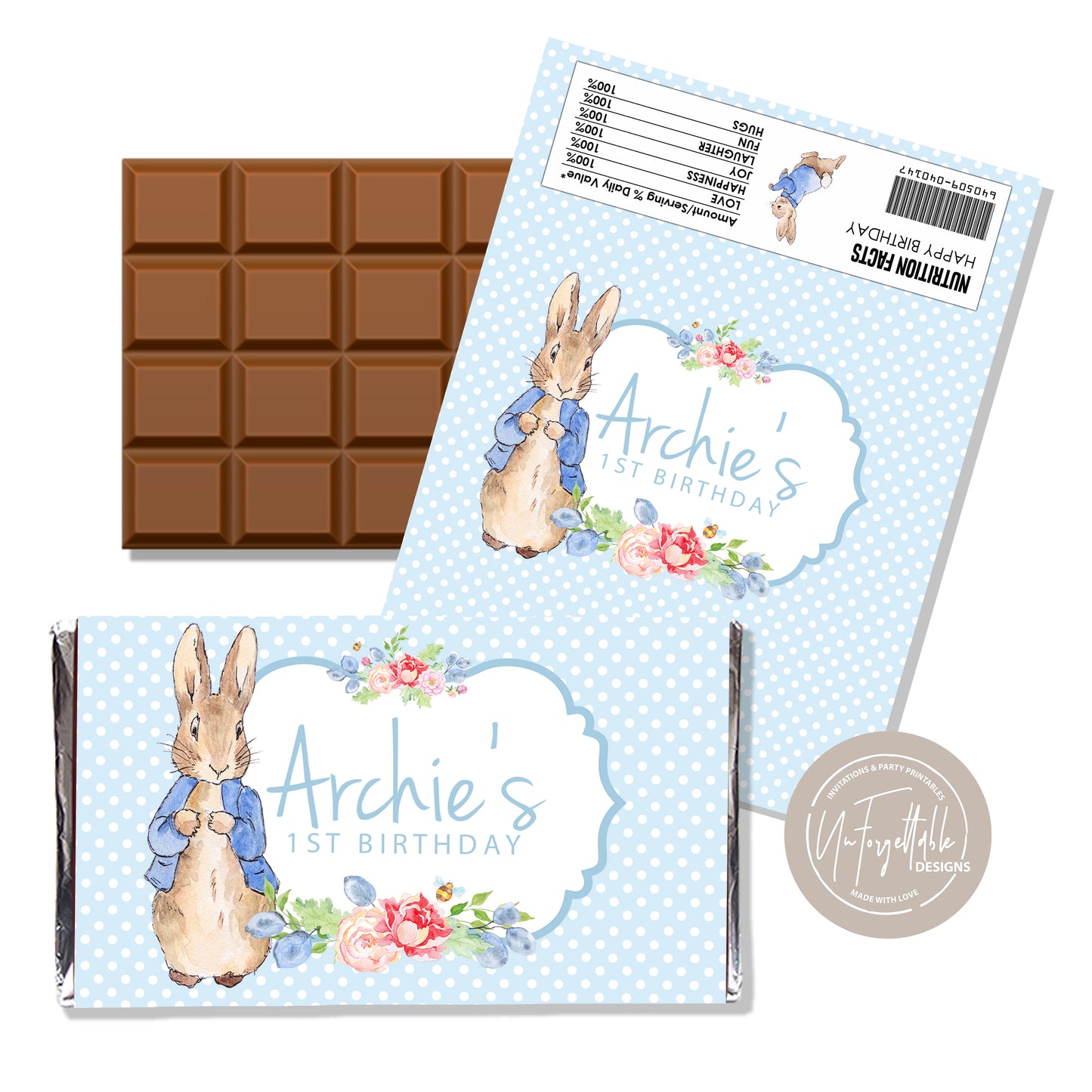 PETER RABBITS GARDEN - CHOCOLATE WRAPPER
