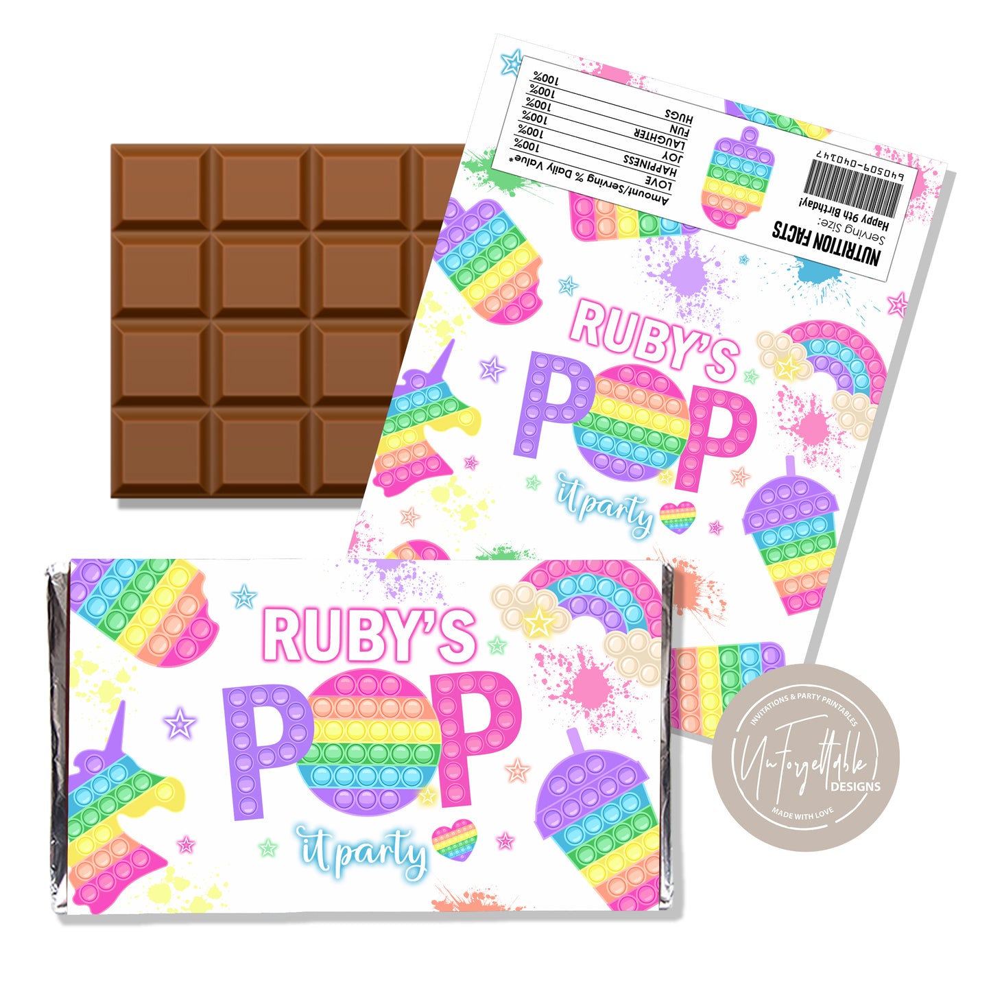 POP IT - CHOCOLATE WRAPPER