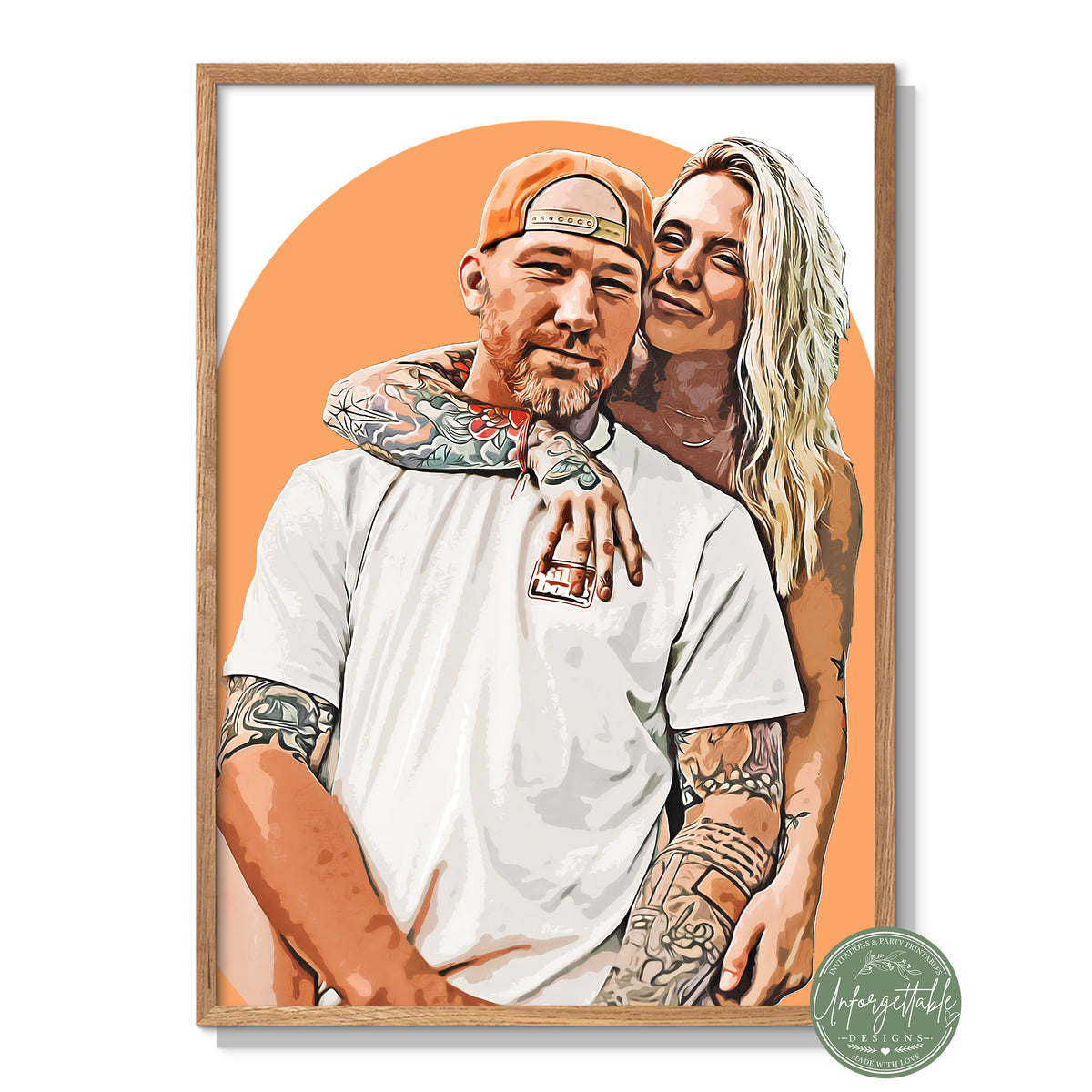 Cartoon Portrait Personalised Print