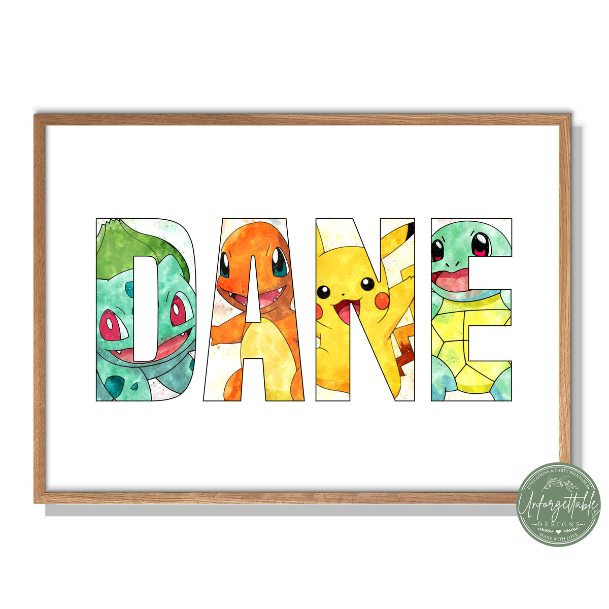 Pokemon - Personalised Kids Name Print