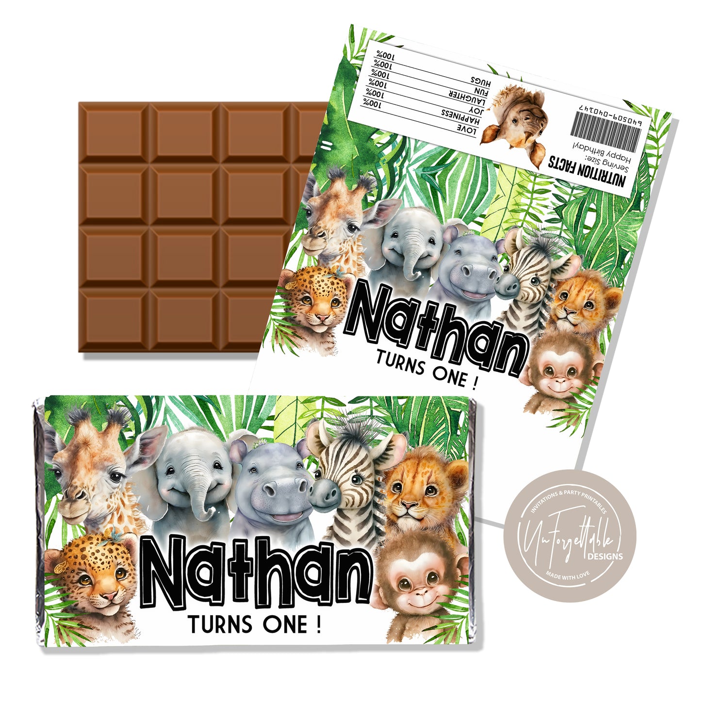 SAFAIR ANIMALS - CHOCOLATE WRAPPER