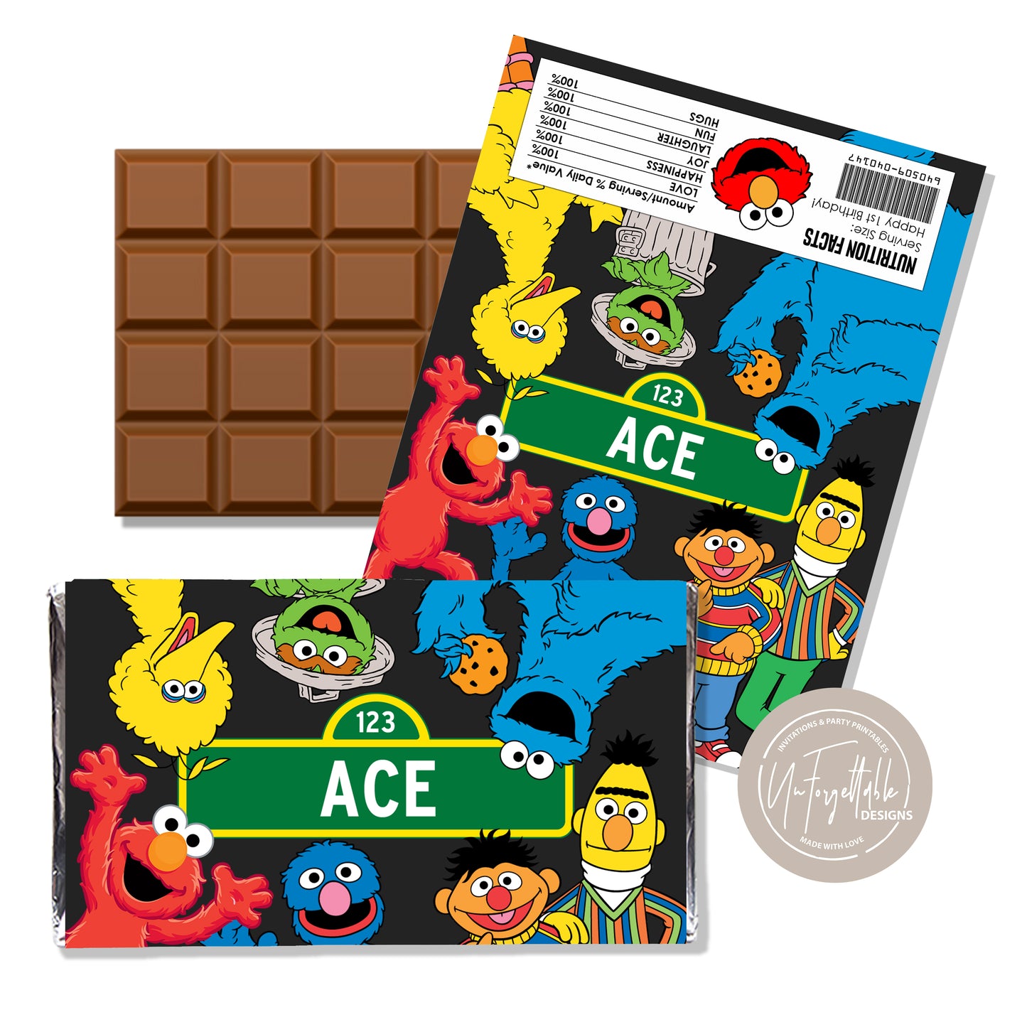 SESAME STREET - CHOCOLATE WRAPPER