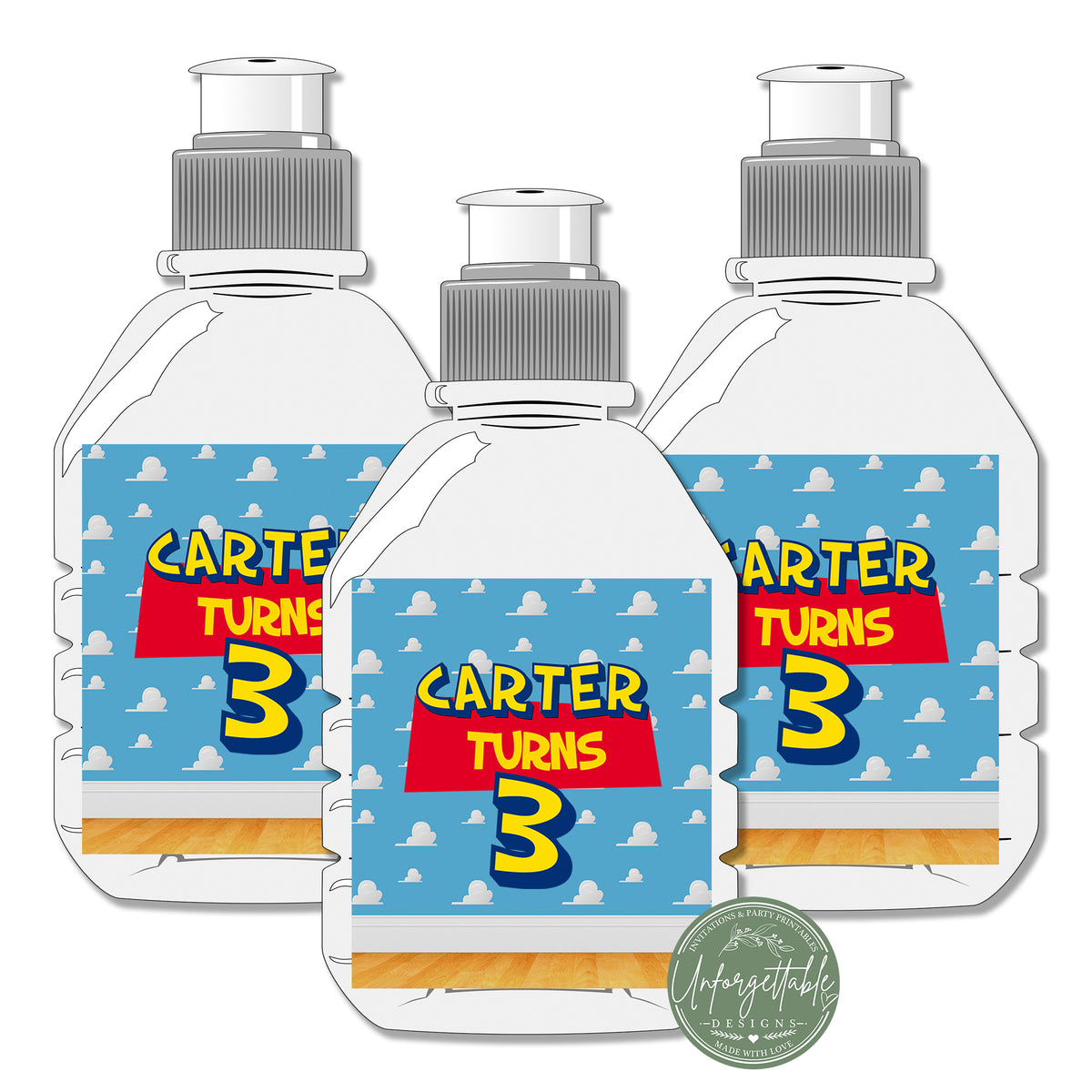 Toy Story - Personalised Pop Top Drink Bottle Labels