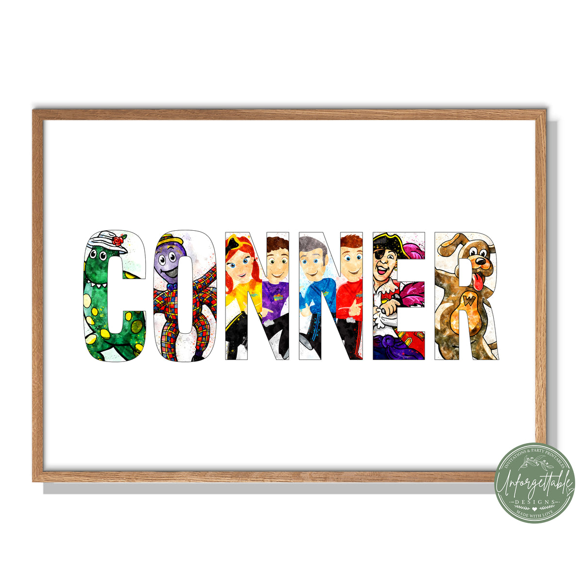 Wiggles - Personalised Kids Name Print