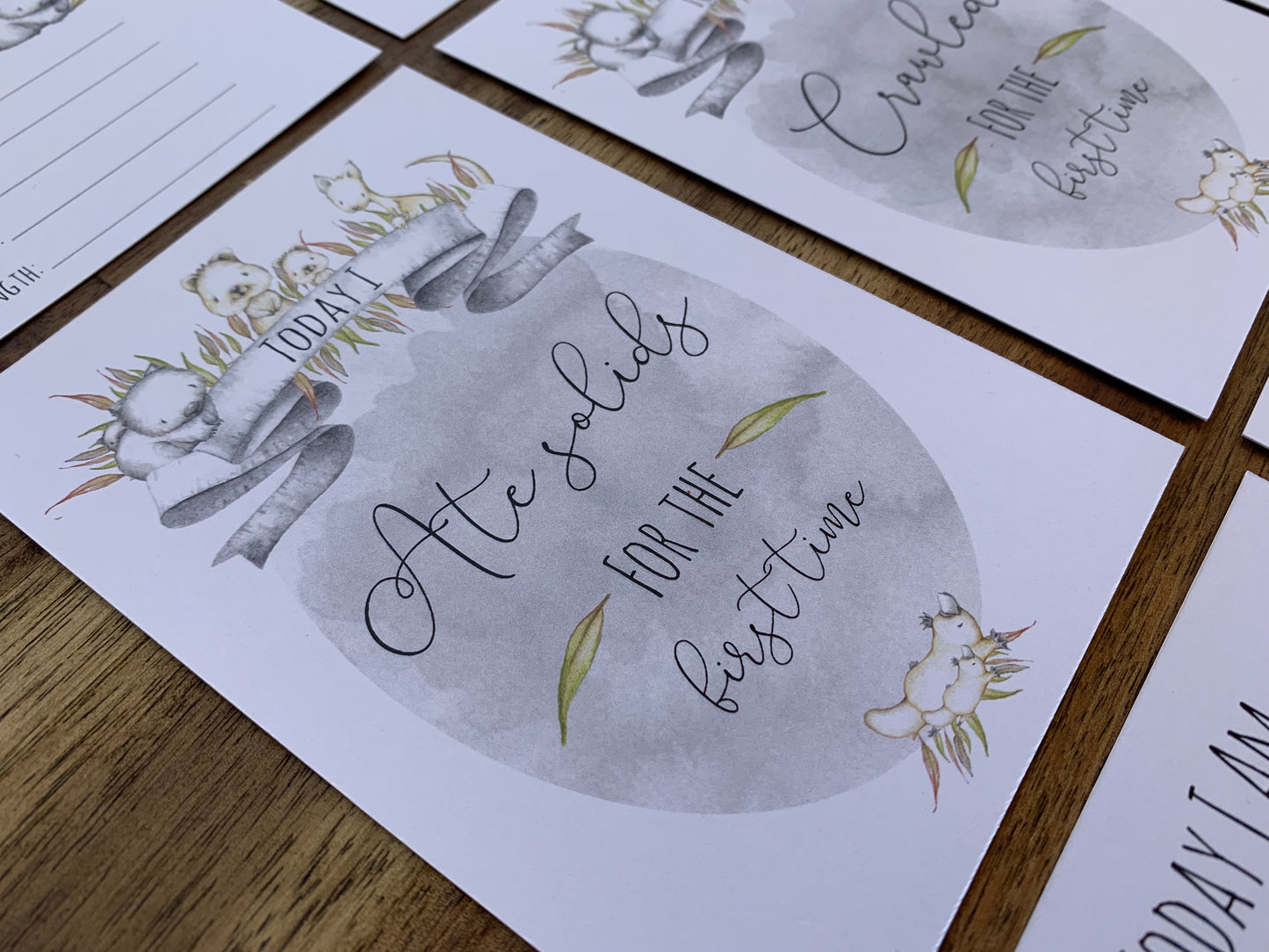Australian Native Animals - Baby Milestone Cards