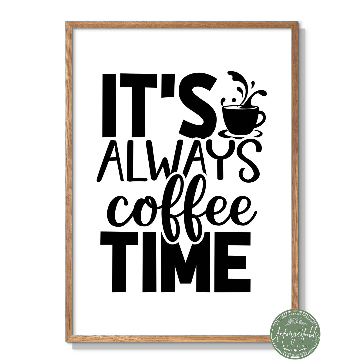 Coffee Time - Typography Wall Print