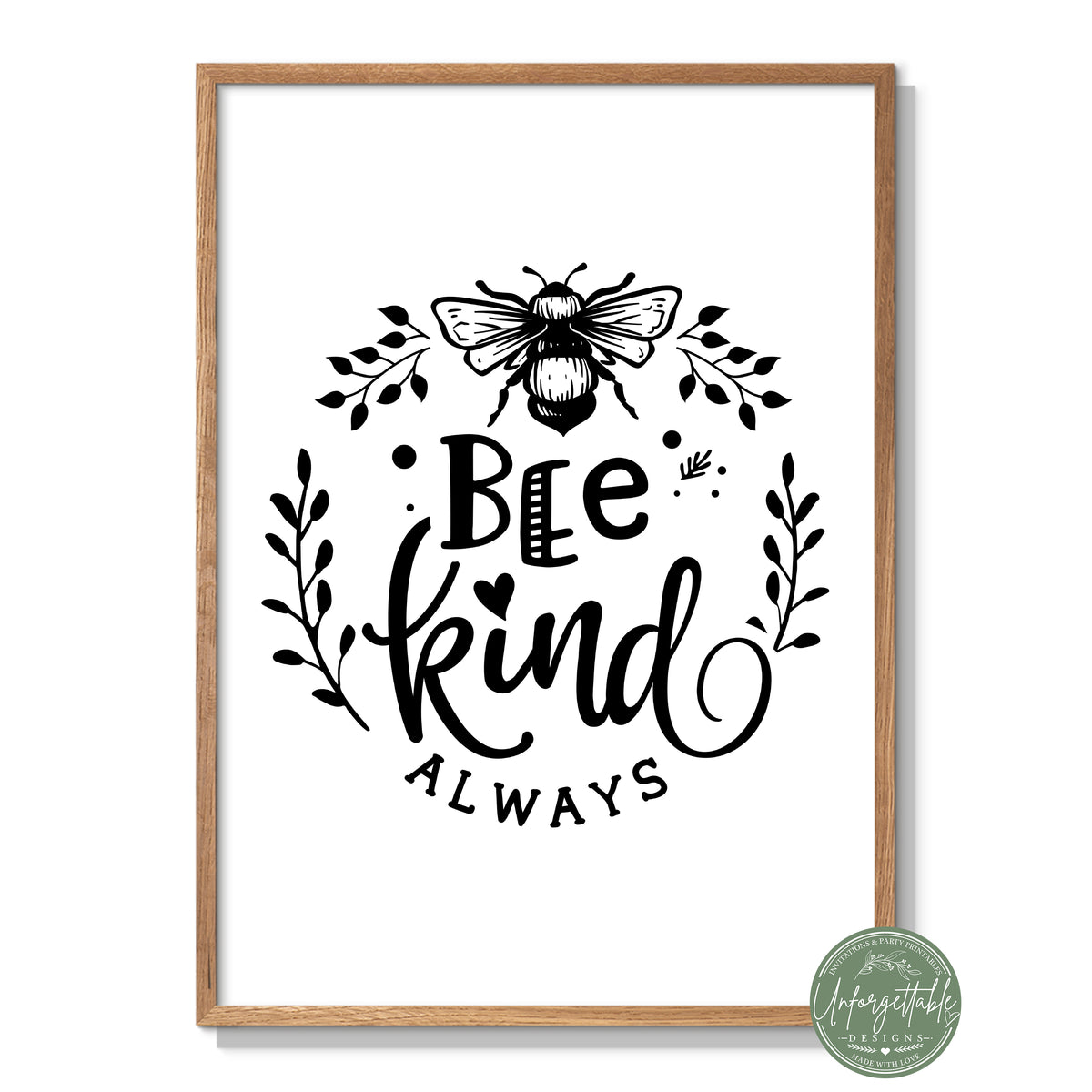 Be Kind - Typography Wall Print