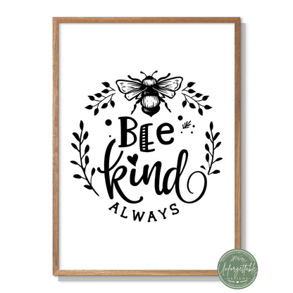 Be Kind - Typography Wall Print