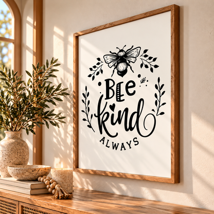 Be Kind - Typography Wall Print