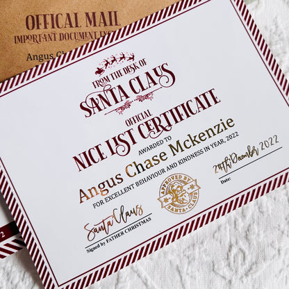 Baby's First Christmas Personalised Letter from Santa Claus – Candy Stripes