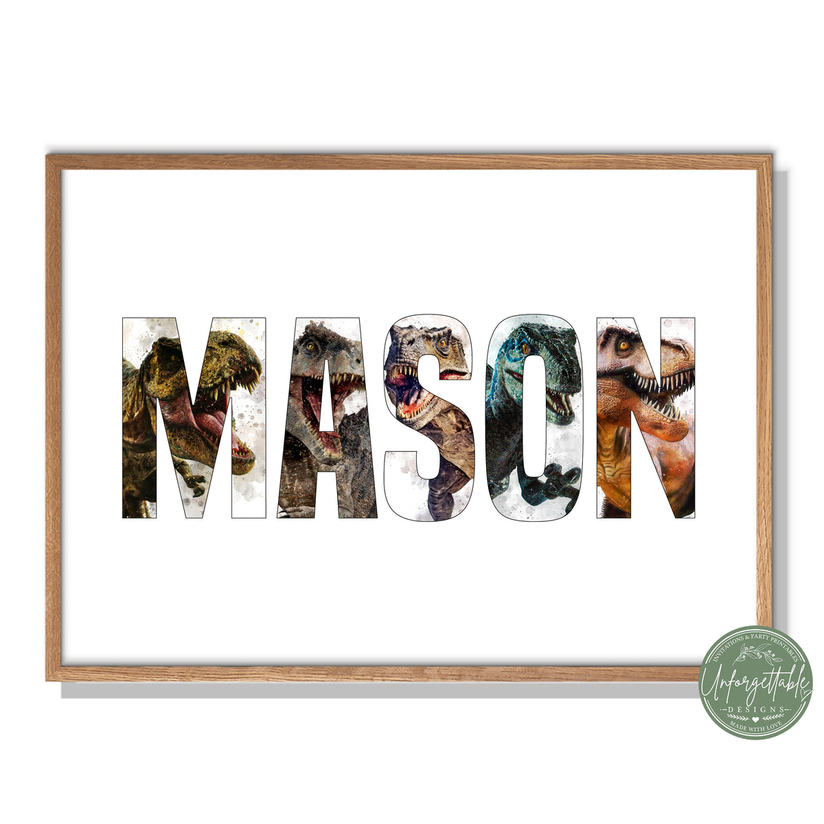 Dinosaurs - Personalised Kids Name Print