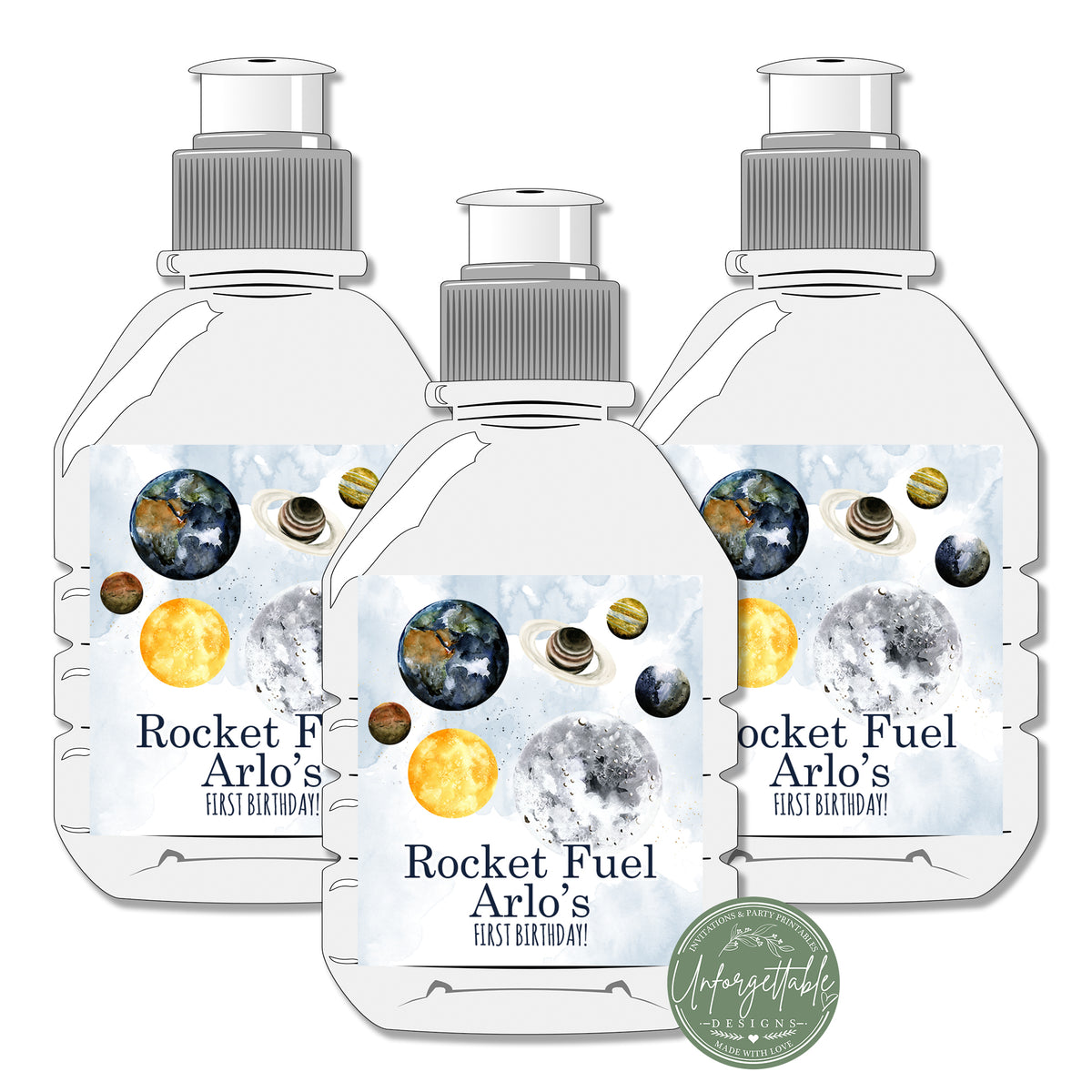 Galaxy - Personalised Pop Top Drink Bottle Labels
