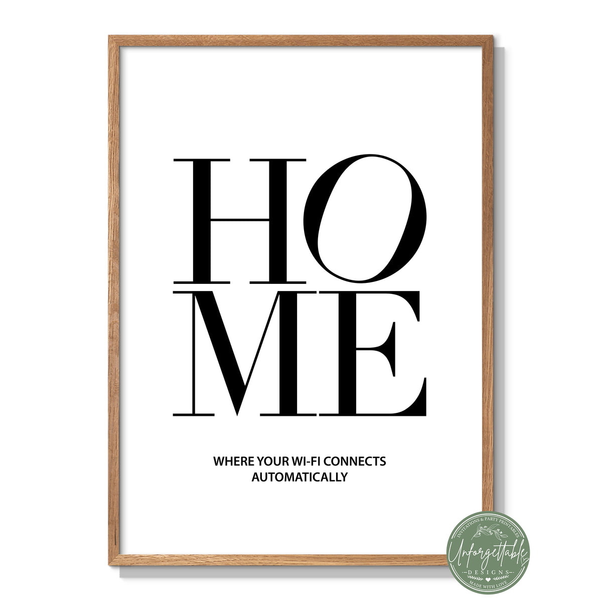 HOME - Typography Wall Print