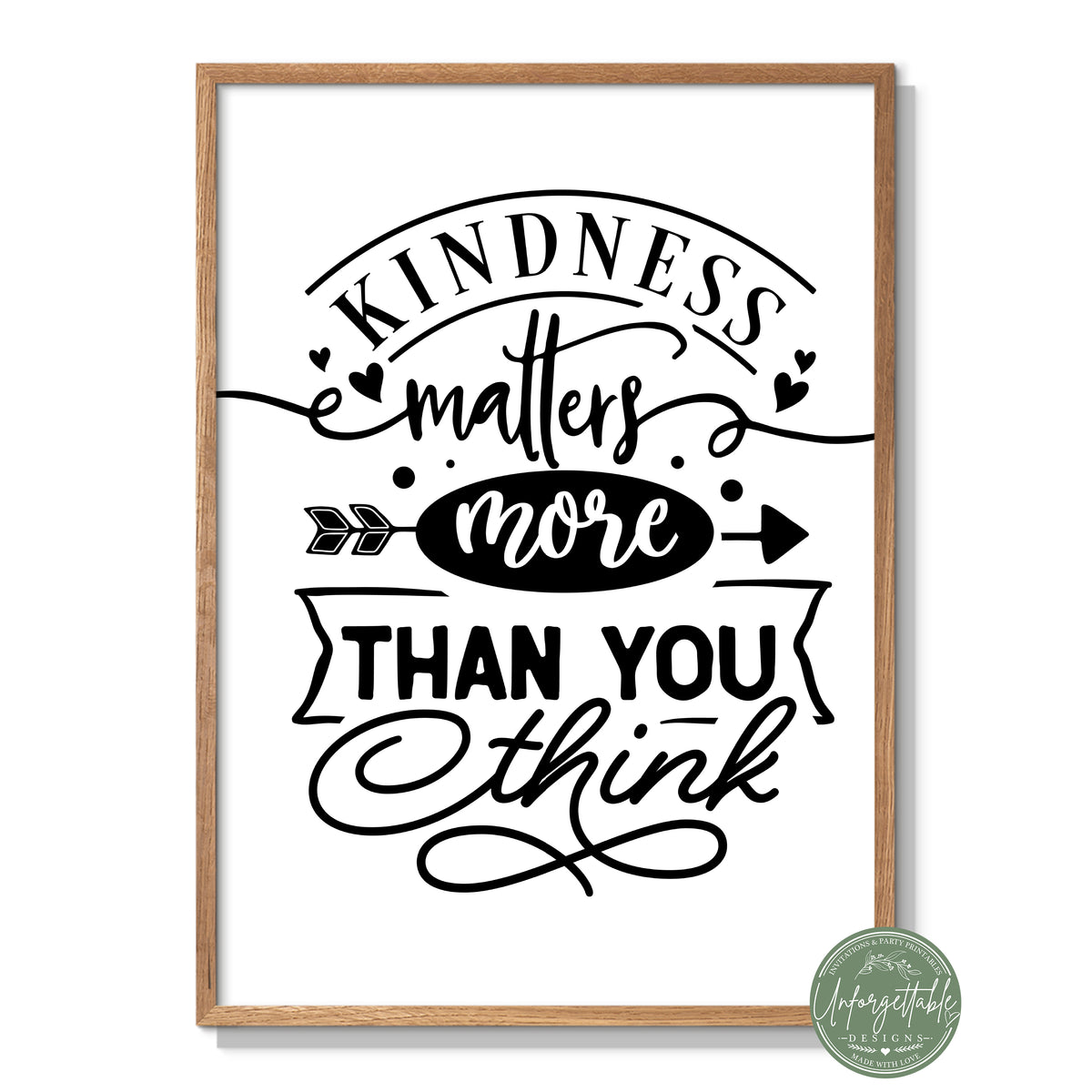 Kindness Matters - Typography Wall Print