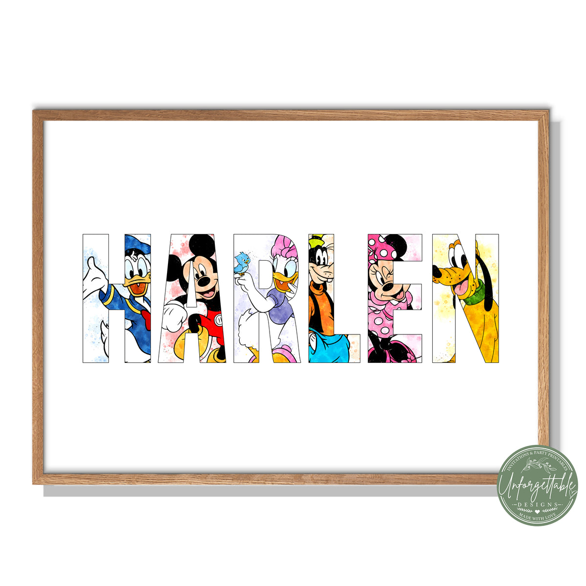 Mickey Mouse - Personalised Kids Name Print