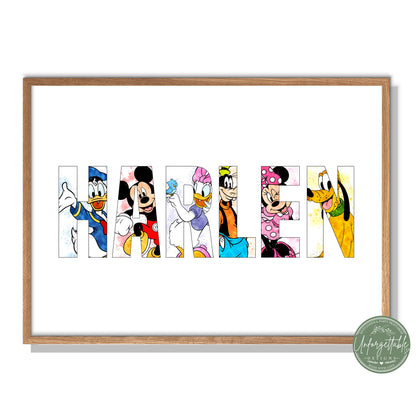 Mickey Mouse - Personalised Kids Name Print