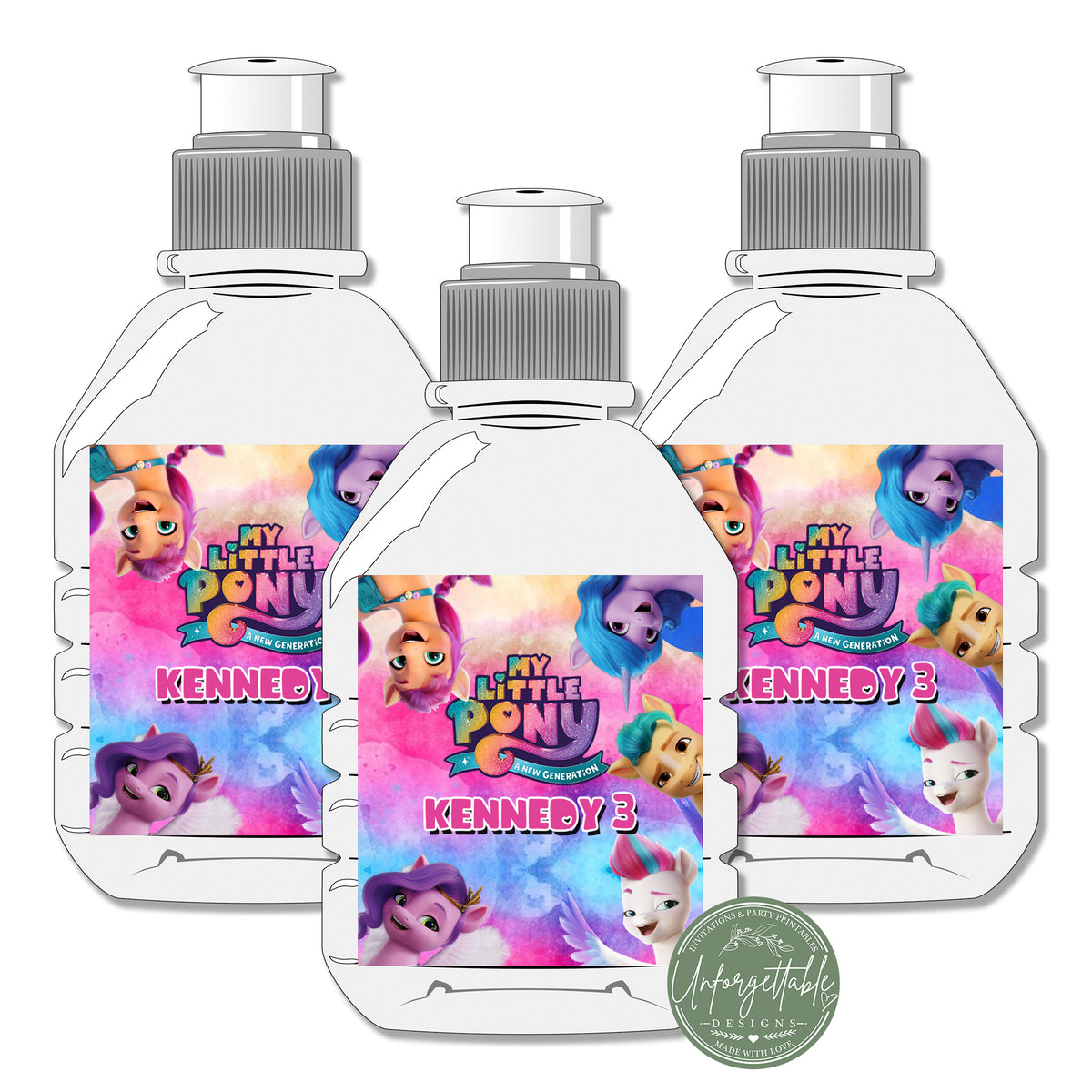My Little Pony - Personalised Pop Top Drink Bottle Labels