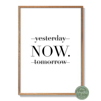 NOW - Typography Wall Print