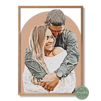 Cartoon Portrait Personalised Print