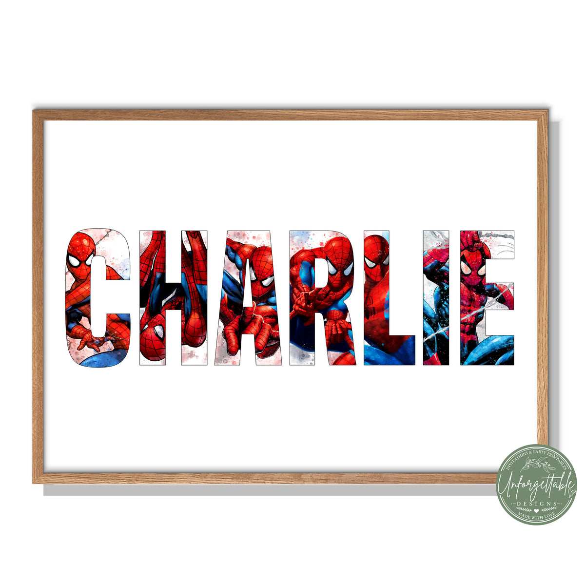 Spider-Man - Personalised Kids Name Print