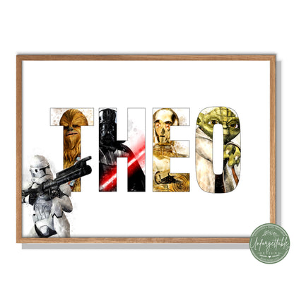 Star Wars - Personalised Kids Name Print