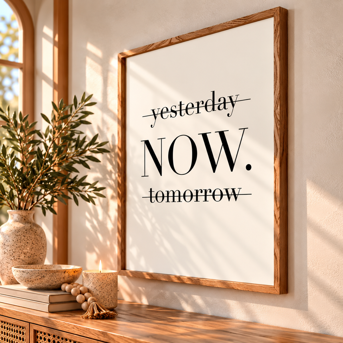 NOW - Typography Wall Print