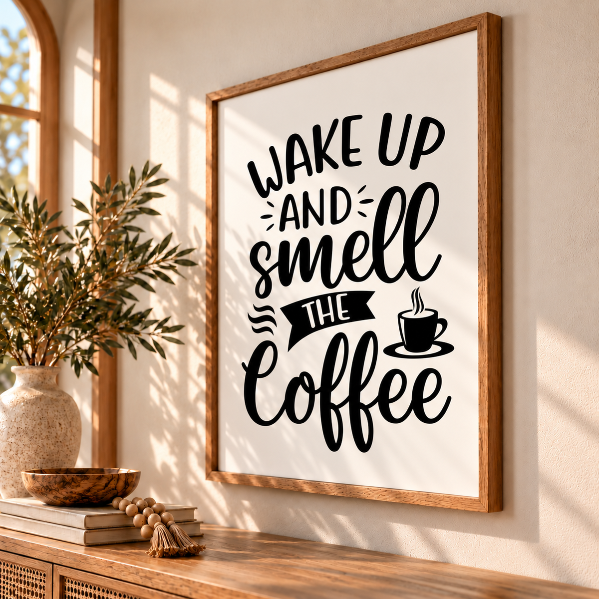 Smell the Coffee  - Typography Wall Print