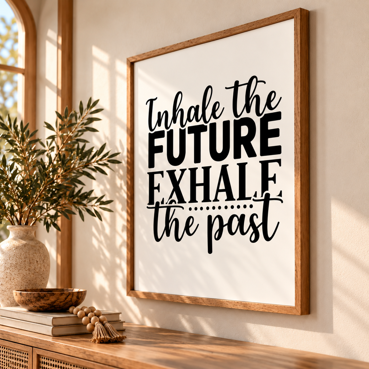 Inhale Exhale - Typography Wall Print