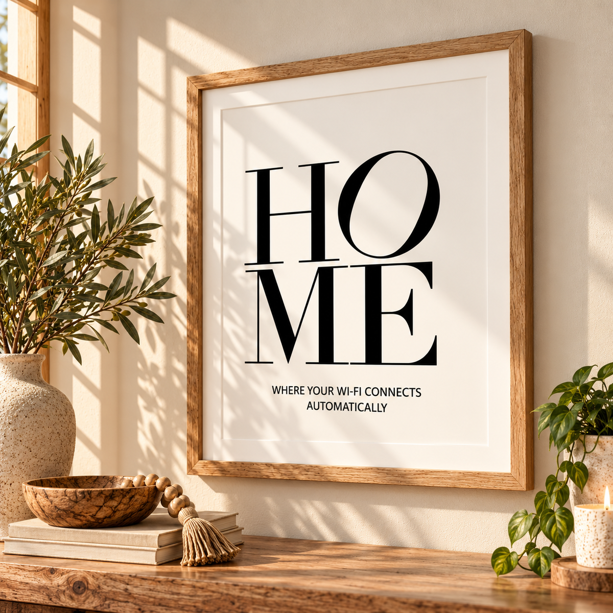 HOME - Typography Wall Print