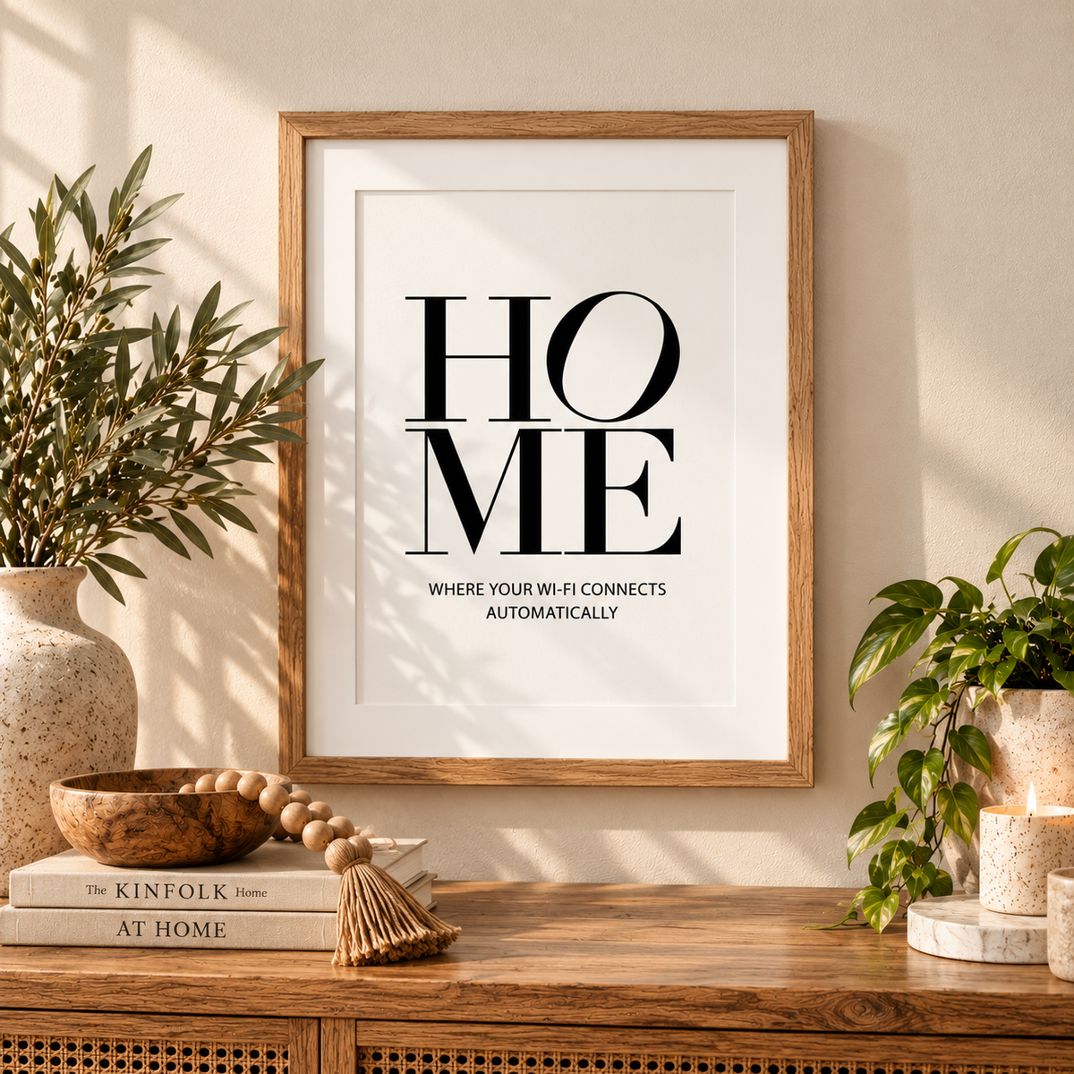 HOME - Typography Wall Print