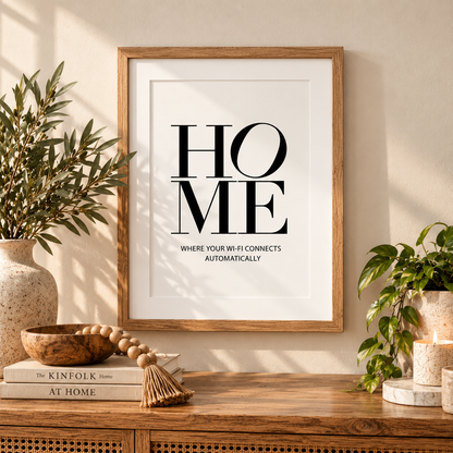 HOME - Typography Wall Print