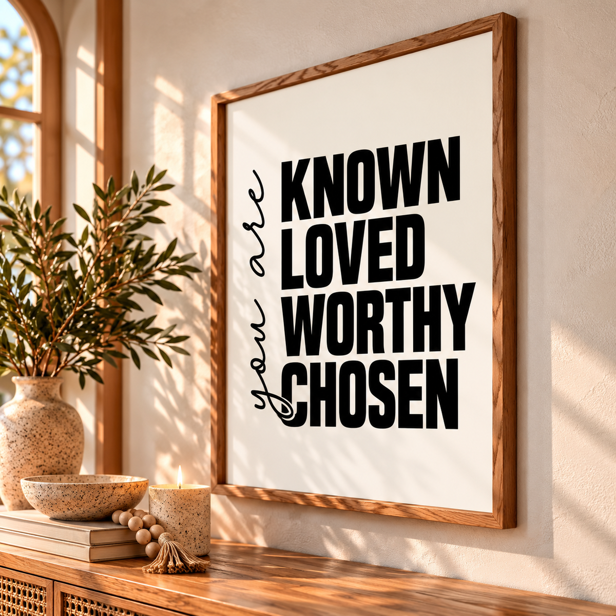You Are - Typography Wall Print