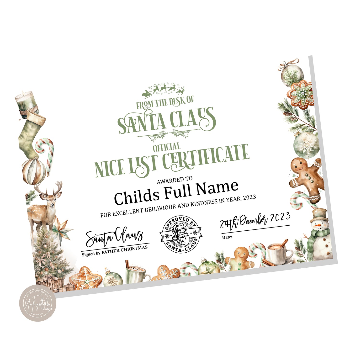 Letter from Santa Claus - BOHO DESIGN