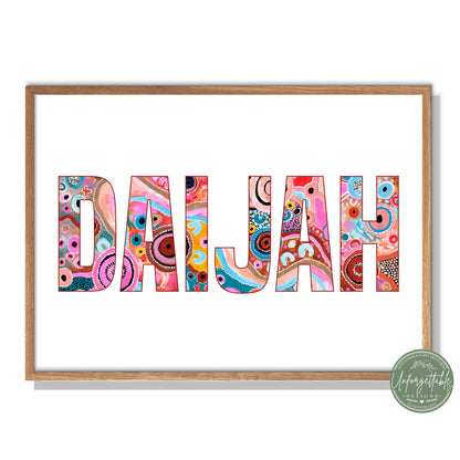 Indigenous - Personalised Kids Name Print