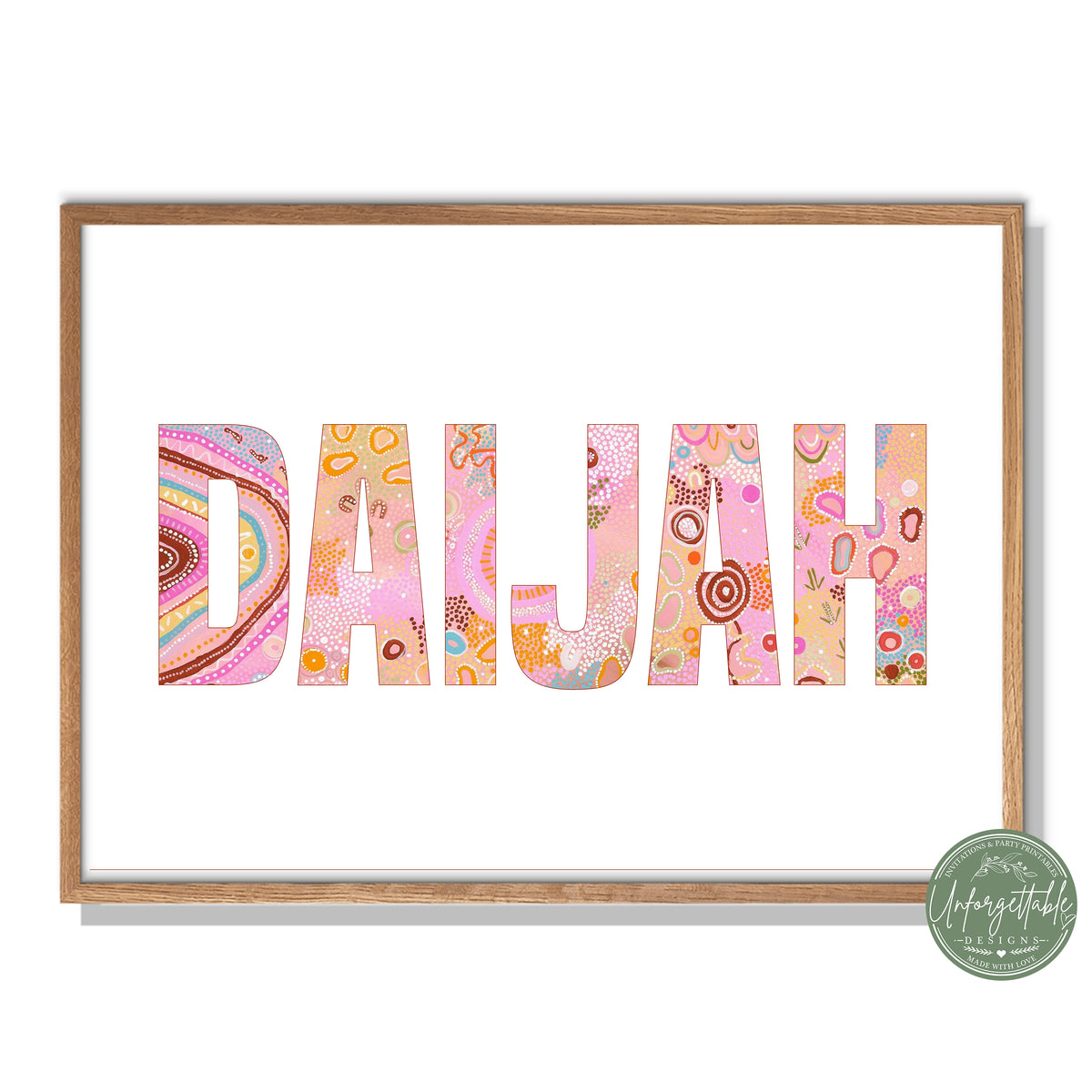 Indigenous - Personalised Kids Name Print