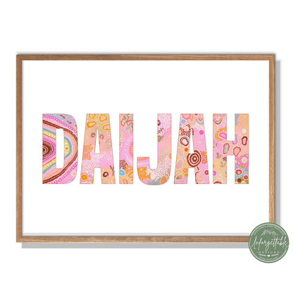 Indigenous - Personalised Kids Name Print