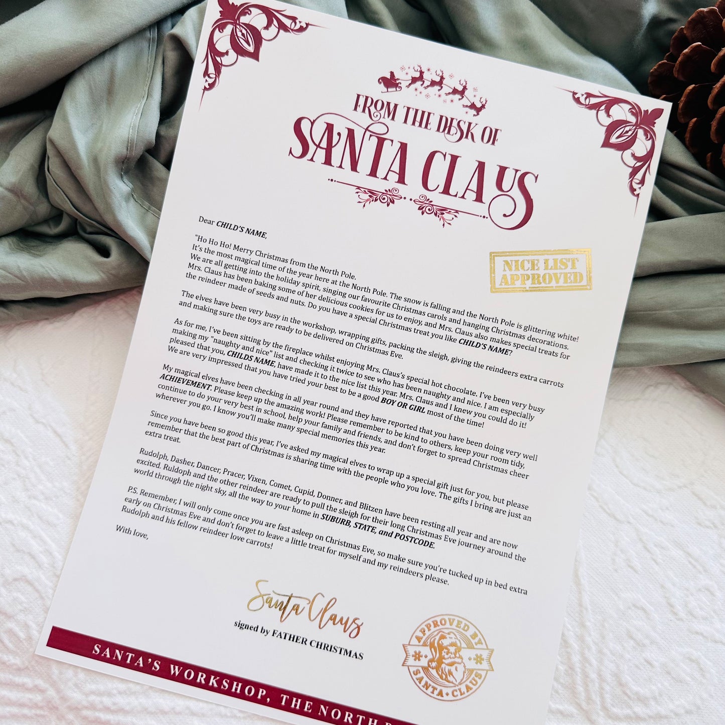 Letter from Santa Claus - RED DESIGN