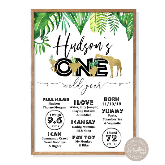 WILD ONE - MILESTONE BOARD